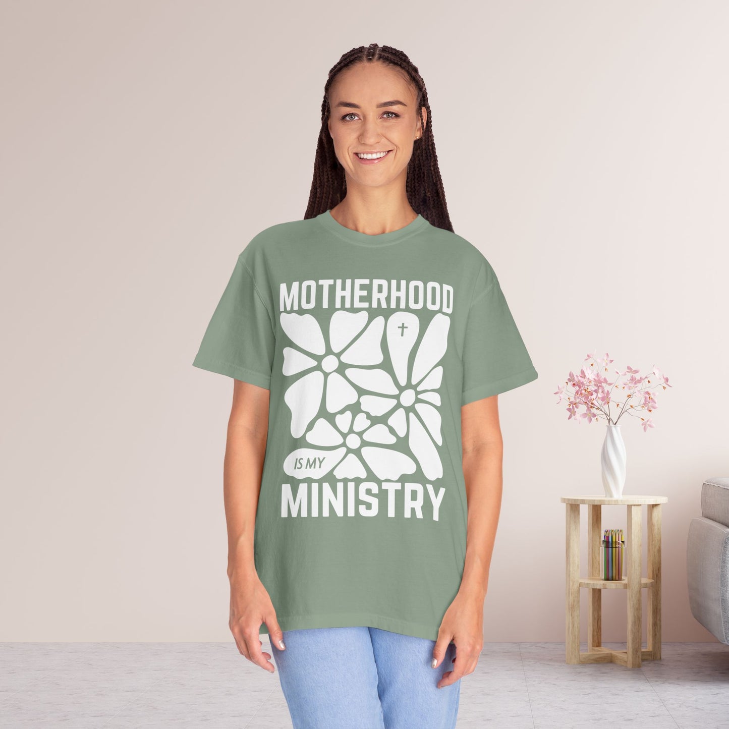 Motherhood is My Ministry Comfort Colors Tee