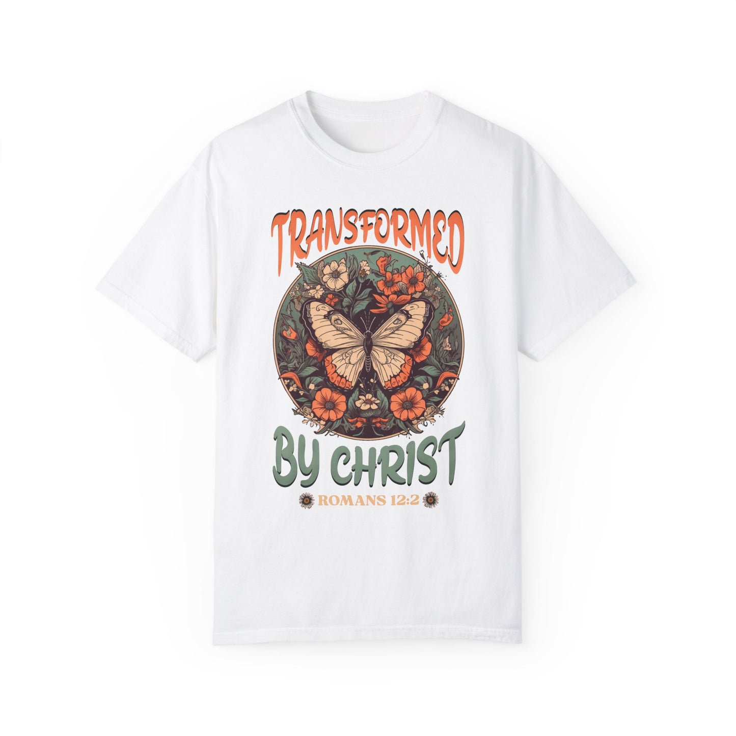 Transformed by Christ Comfort Colors Christian Shirt