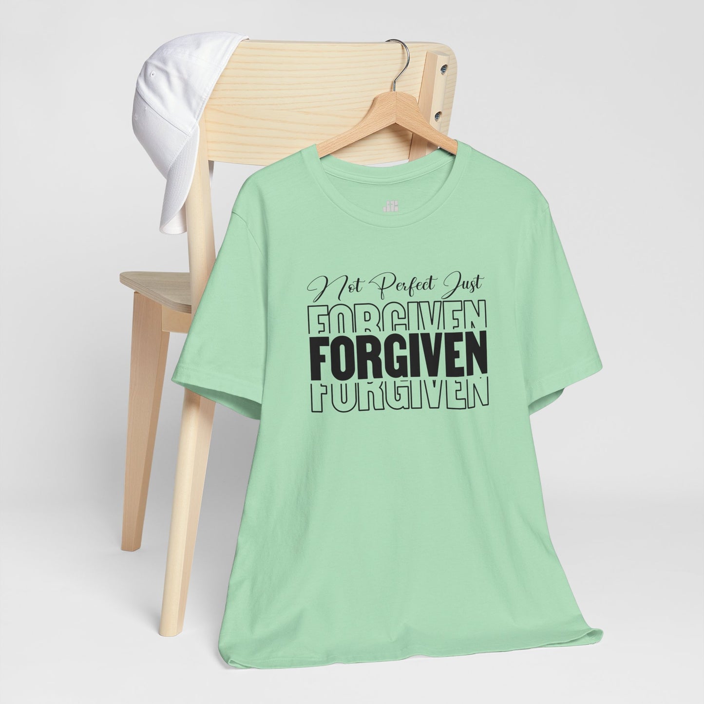 Not Perfect Just Forgiven Christian Soft Cotton Tee