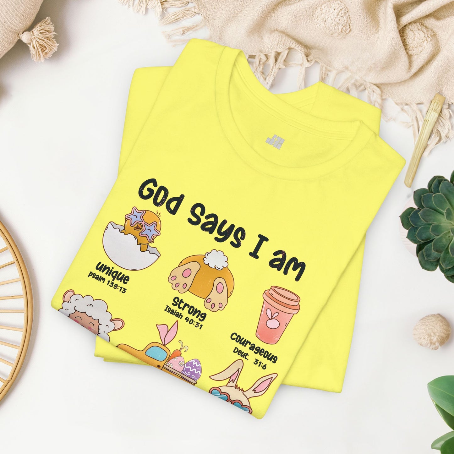 God Says I Am... Soft Cotton Tee - Christian Easter Shirt