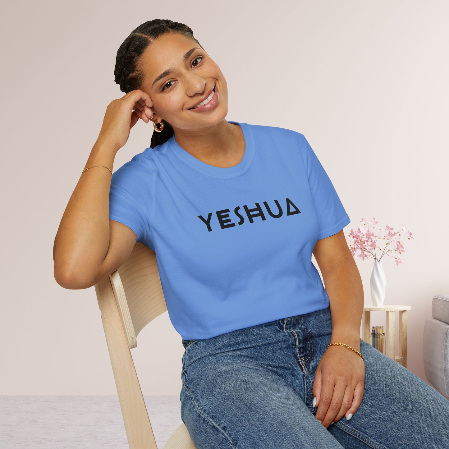 Unisex YESHUA Softstyle T-shirt -  Minimalist Christian Shirt