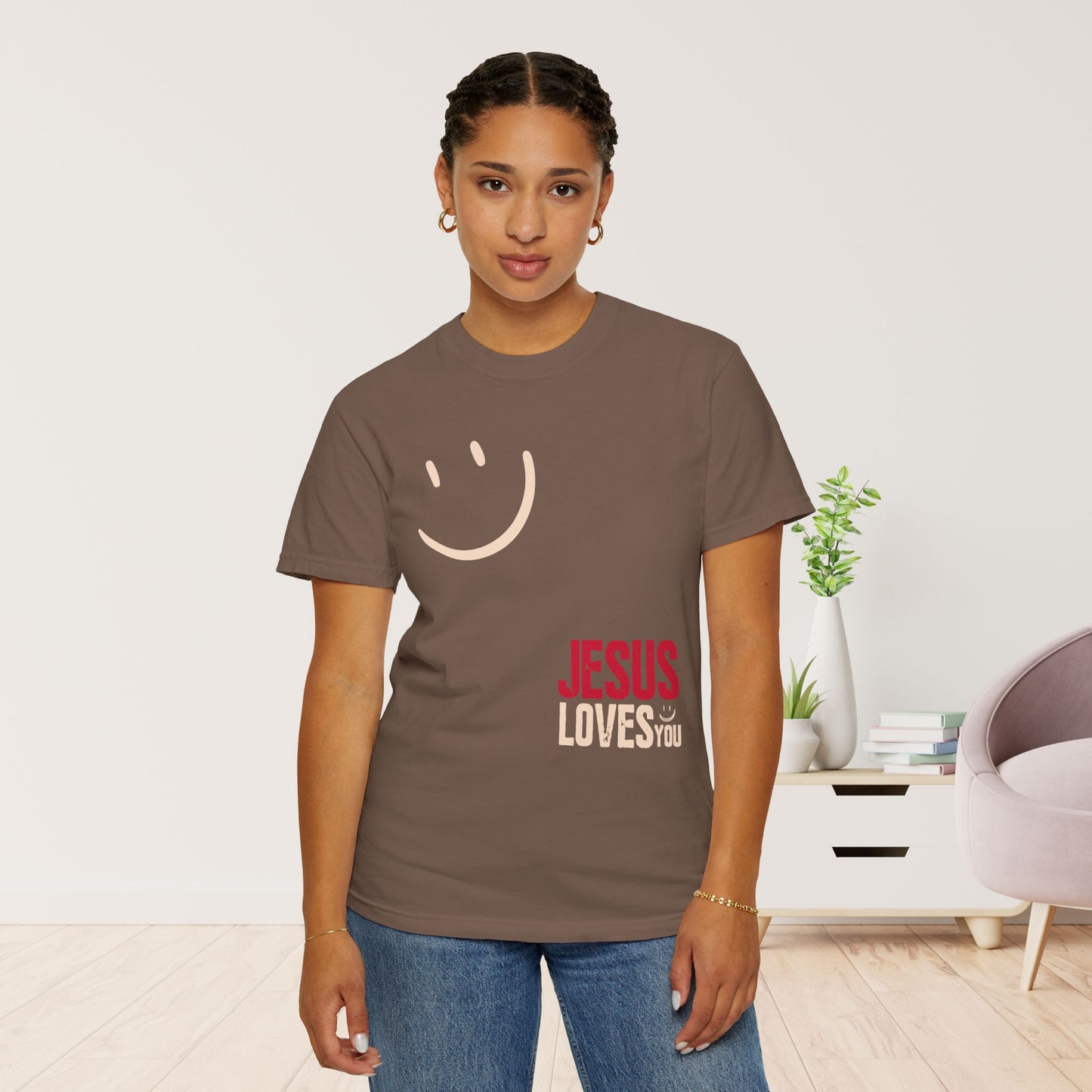 Comfort Colors Jesus Loves You Shirt - Trendy Christian T-shirt