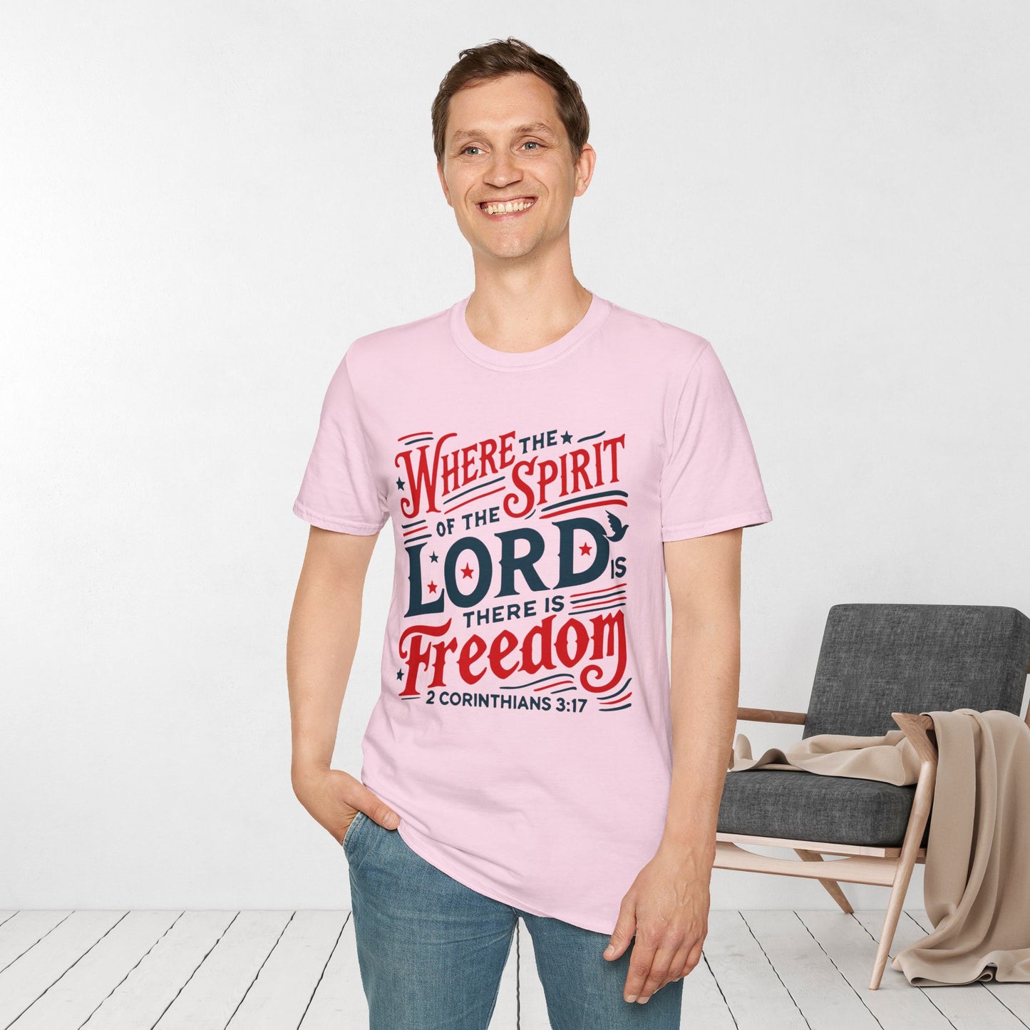 Where The Spirit of The Lord Is There is Freedom Softstyle T-shirt