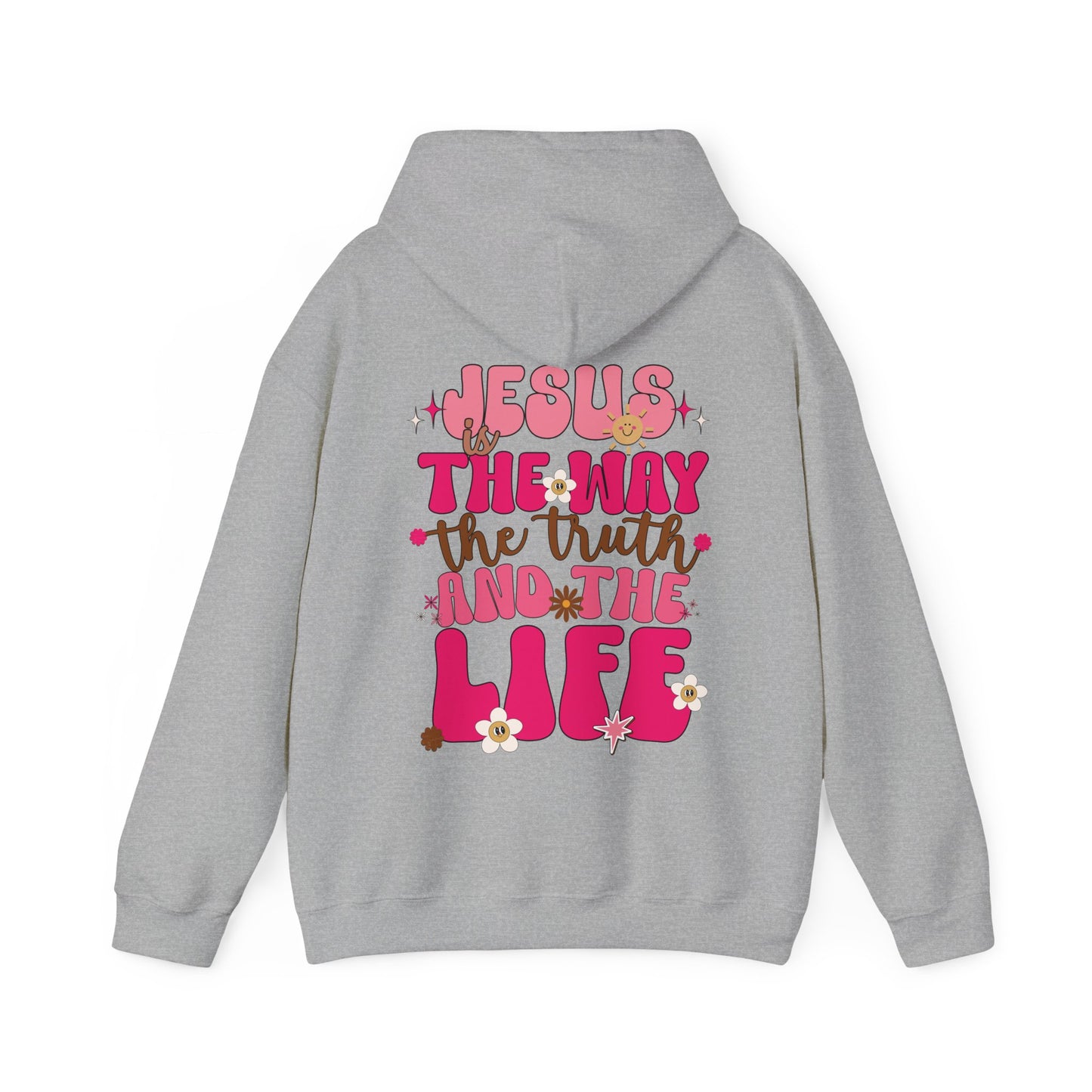 Pink Jesus is the Way John 14:6 Bible Verse Christian Hoodie