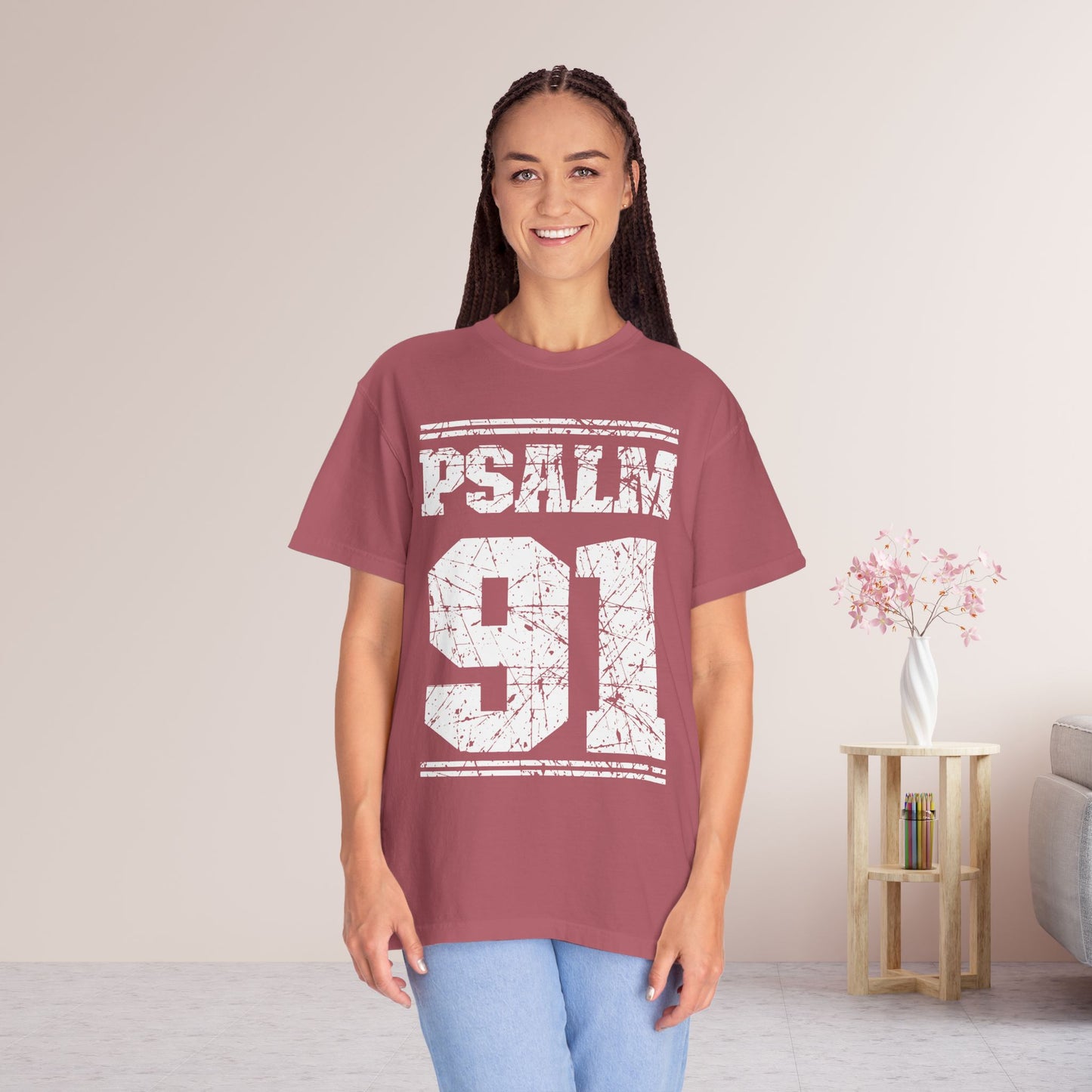 Psalm 91 Comfort Colors Christian Shirt - Bible Verse Shirt