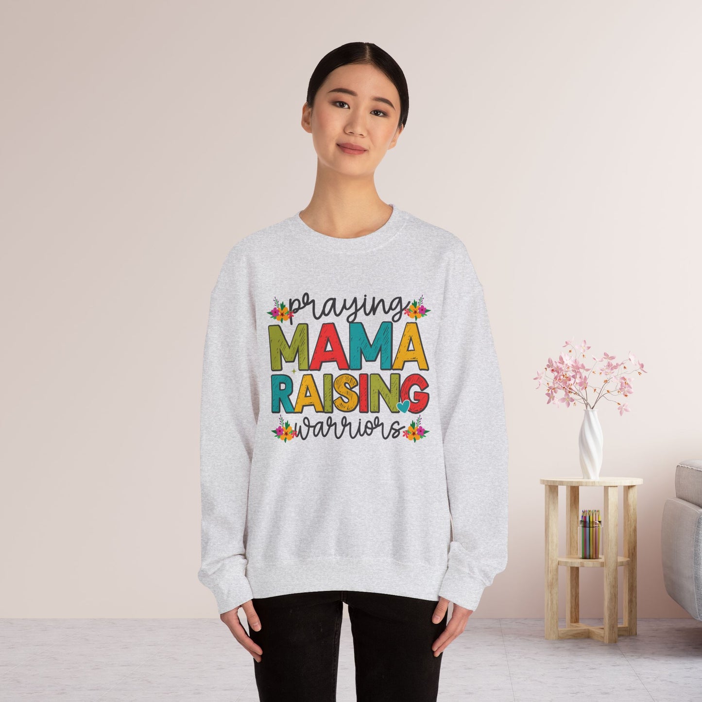 Praying Mama Raising Warriors Sweatshirt - Christian Mom Sweatshirt