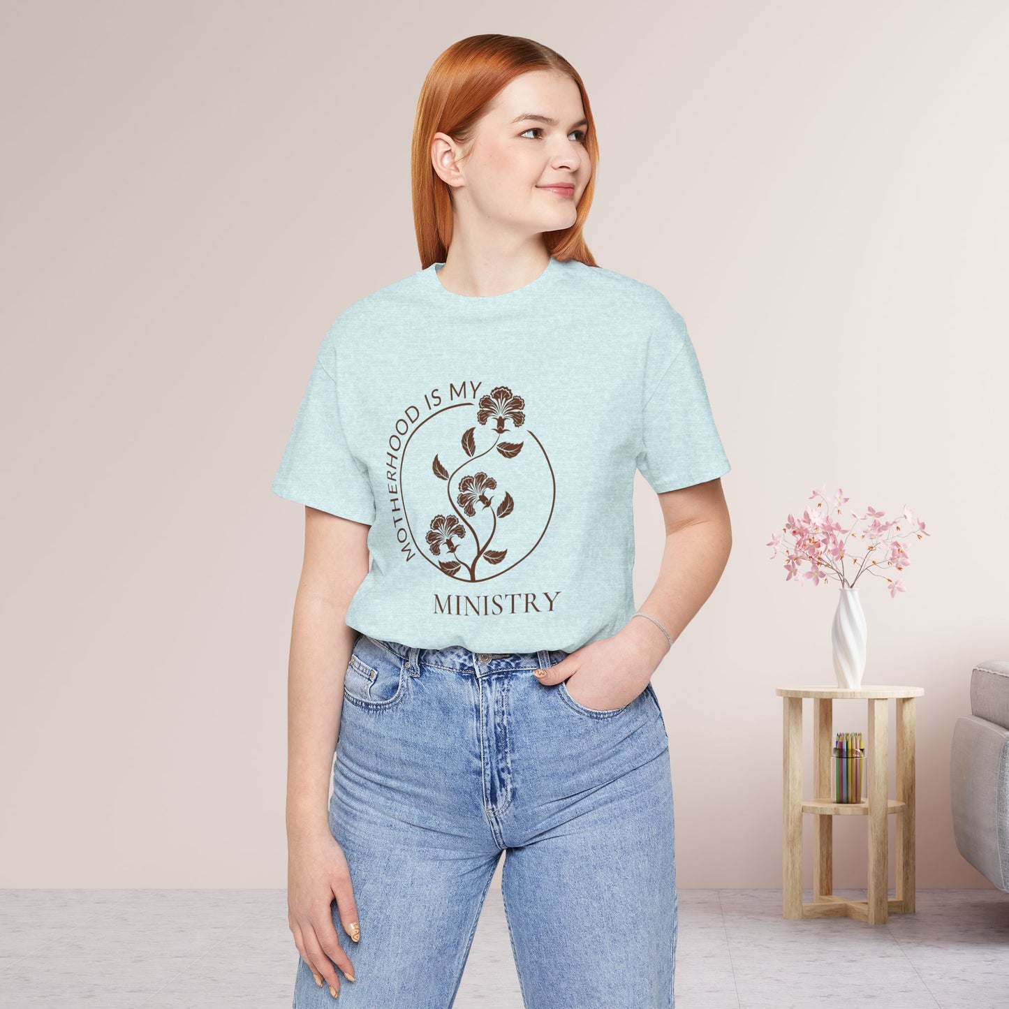 Motherhood is My Ministry Christian Soft Cotton Tee