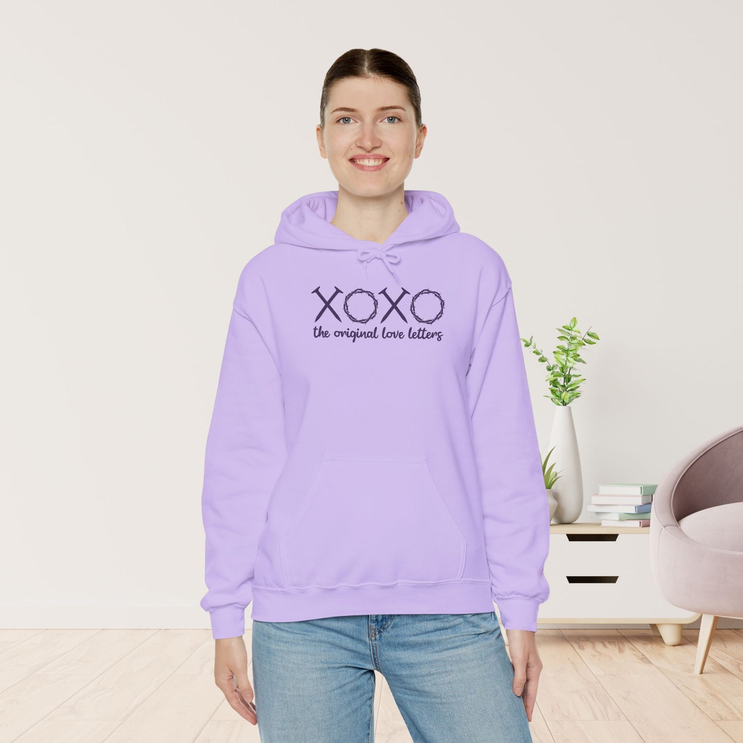 XOXO The Original Love Letters Bible Verse Romans 5:8 Hoodie