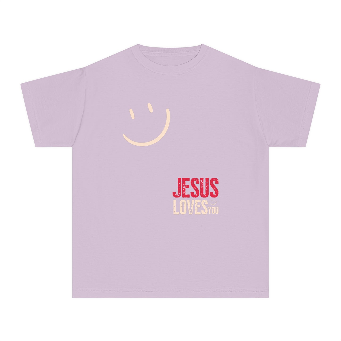 Trendy Jesus Loves You Comfort Colors Youth Christian Shirt