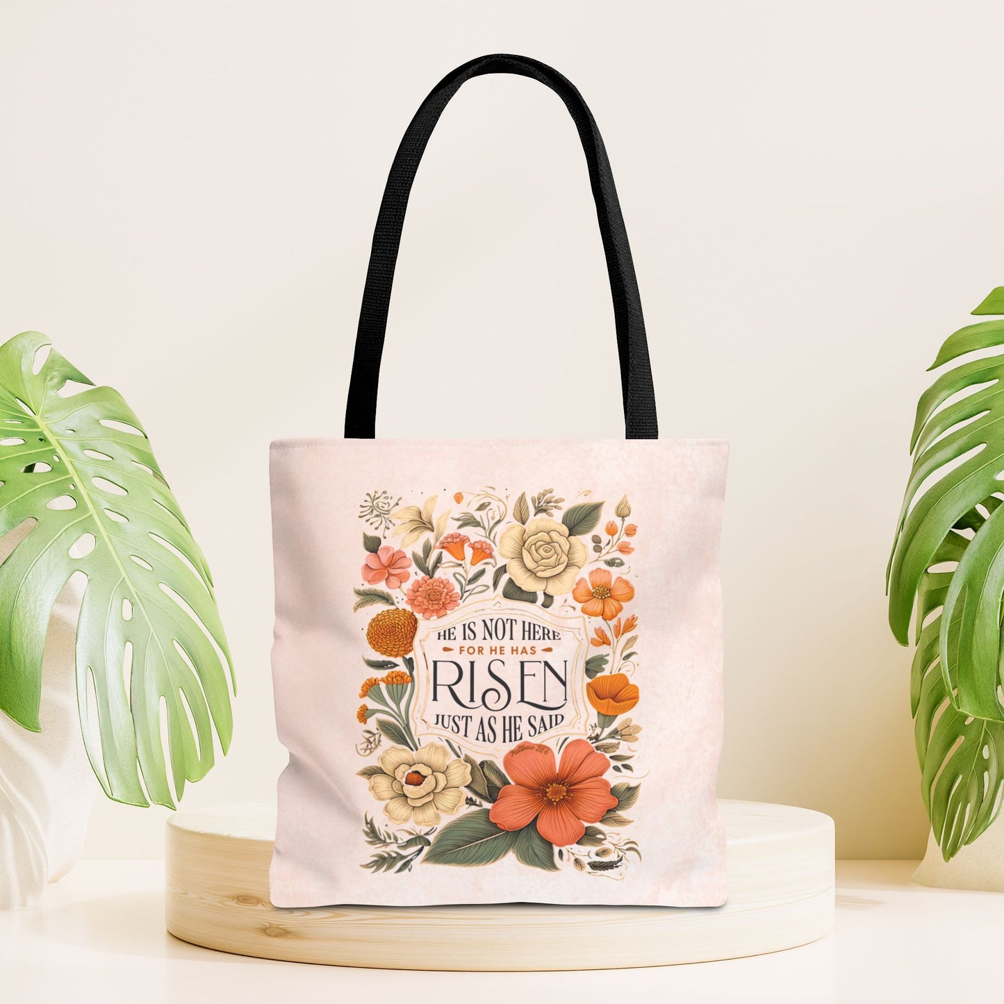 He Has Risen Tote Bag - Christian Tote Bag