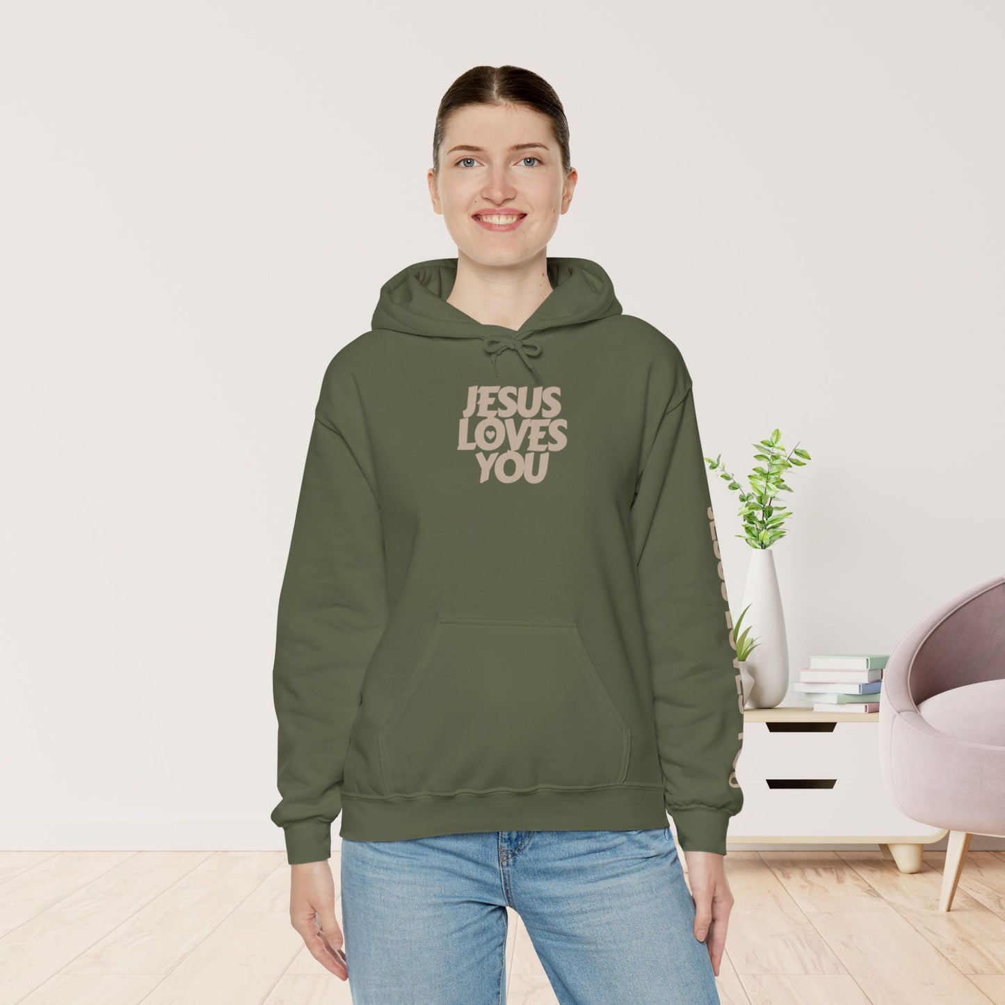 Jesus Loves You Hoodie - John 15:13 Bible Verse Christian Hoodie