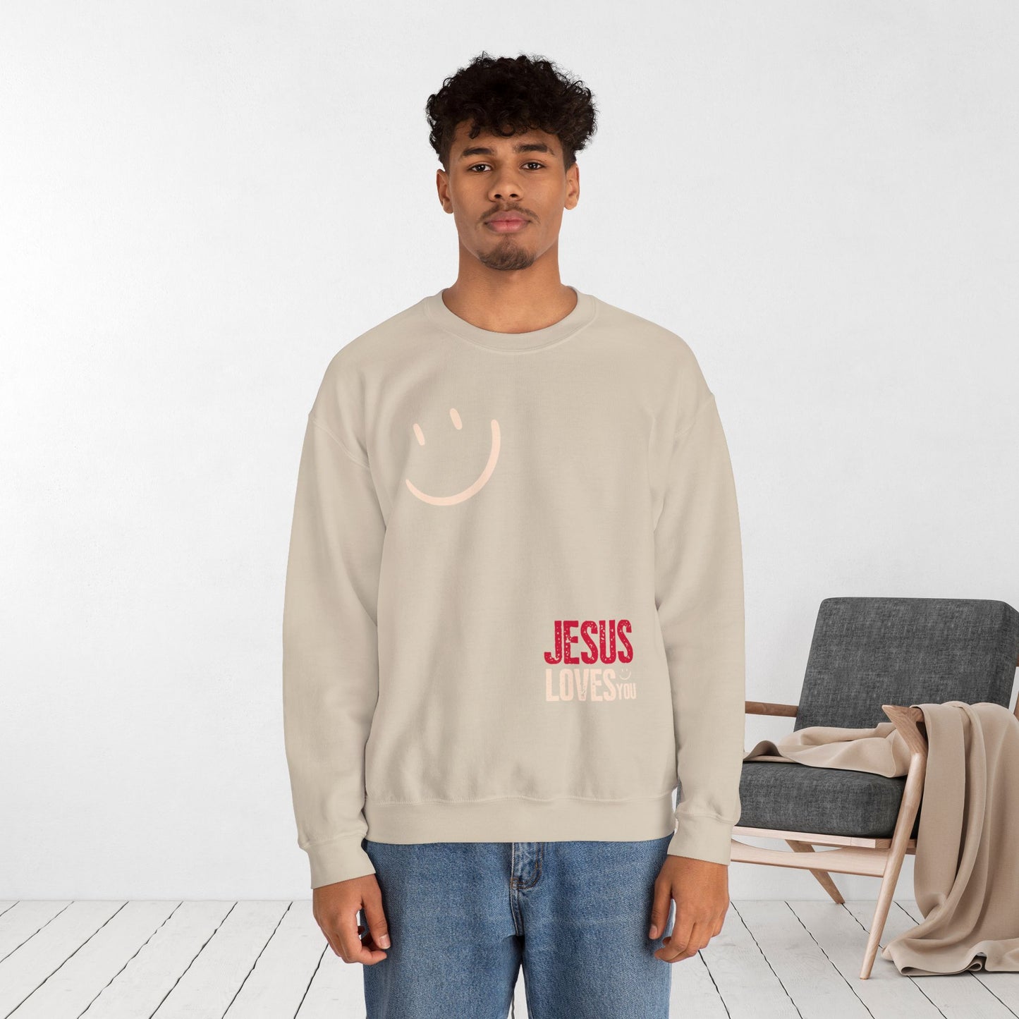 Unisex Jesus Loves You Christian Sweatshirt