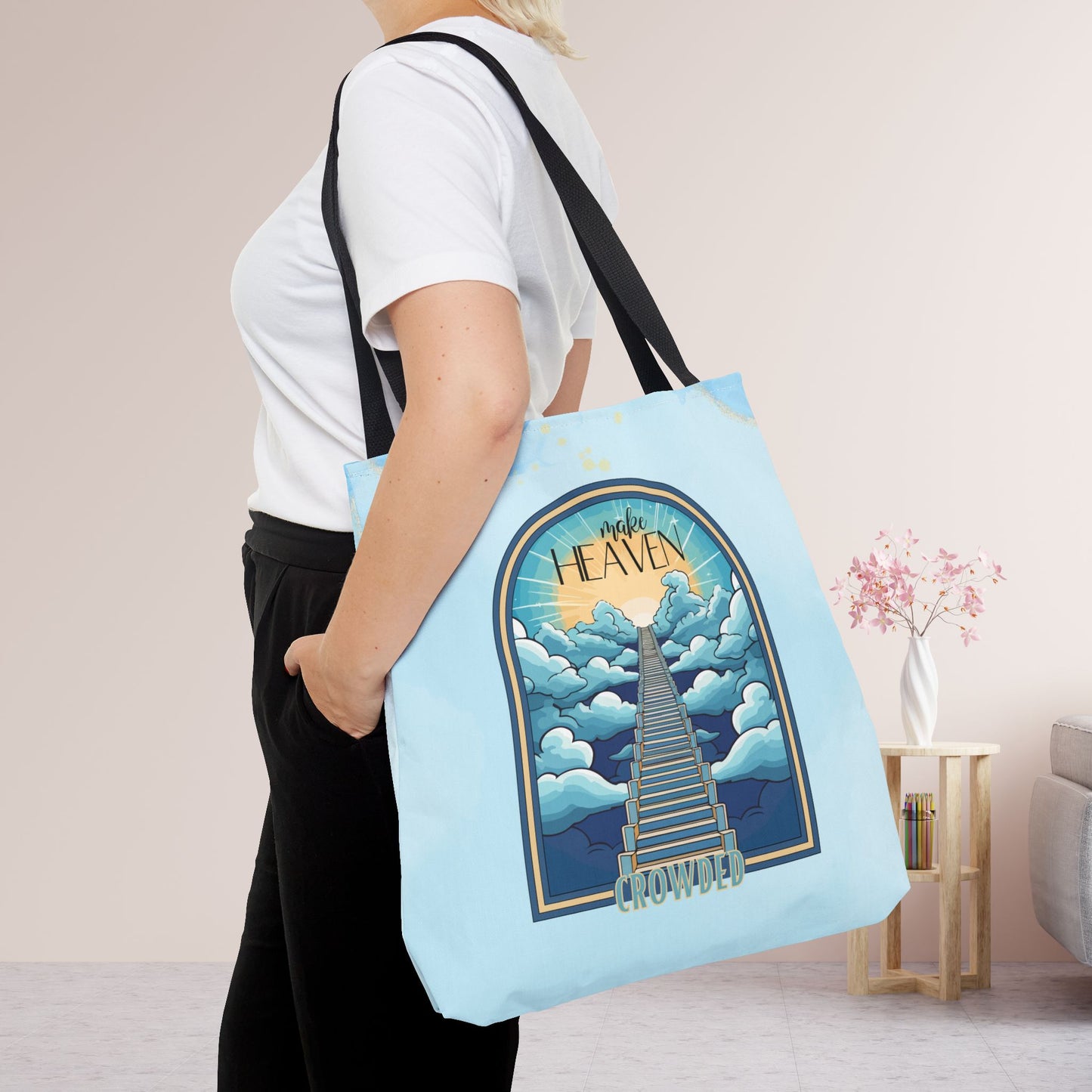 Make Heaven Crowded Tote Bag - Christian Tote Bag