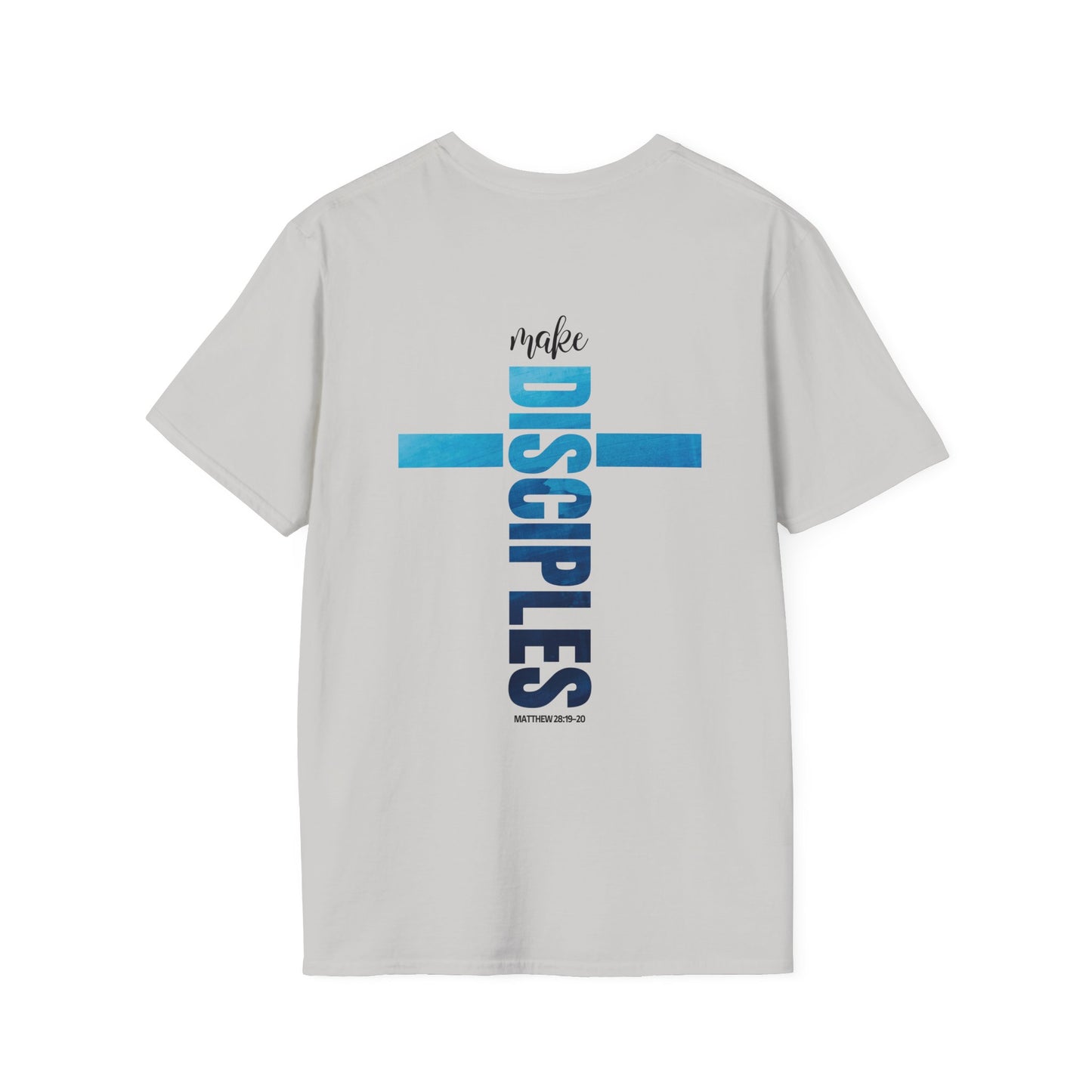 Make Disciples Softstyle T-Shirt - Matthew 28:19-20 Bible Verse Christian Tee