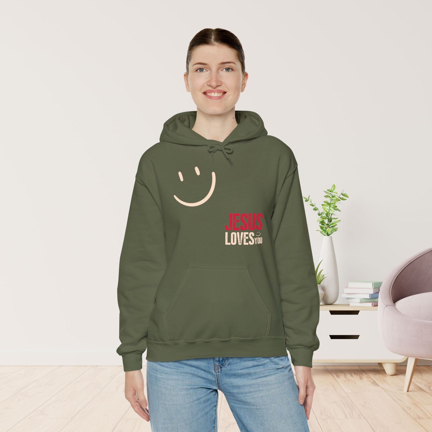 Trendy Jesus Loves You Unisex Hoodie