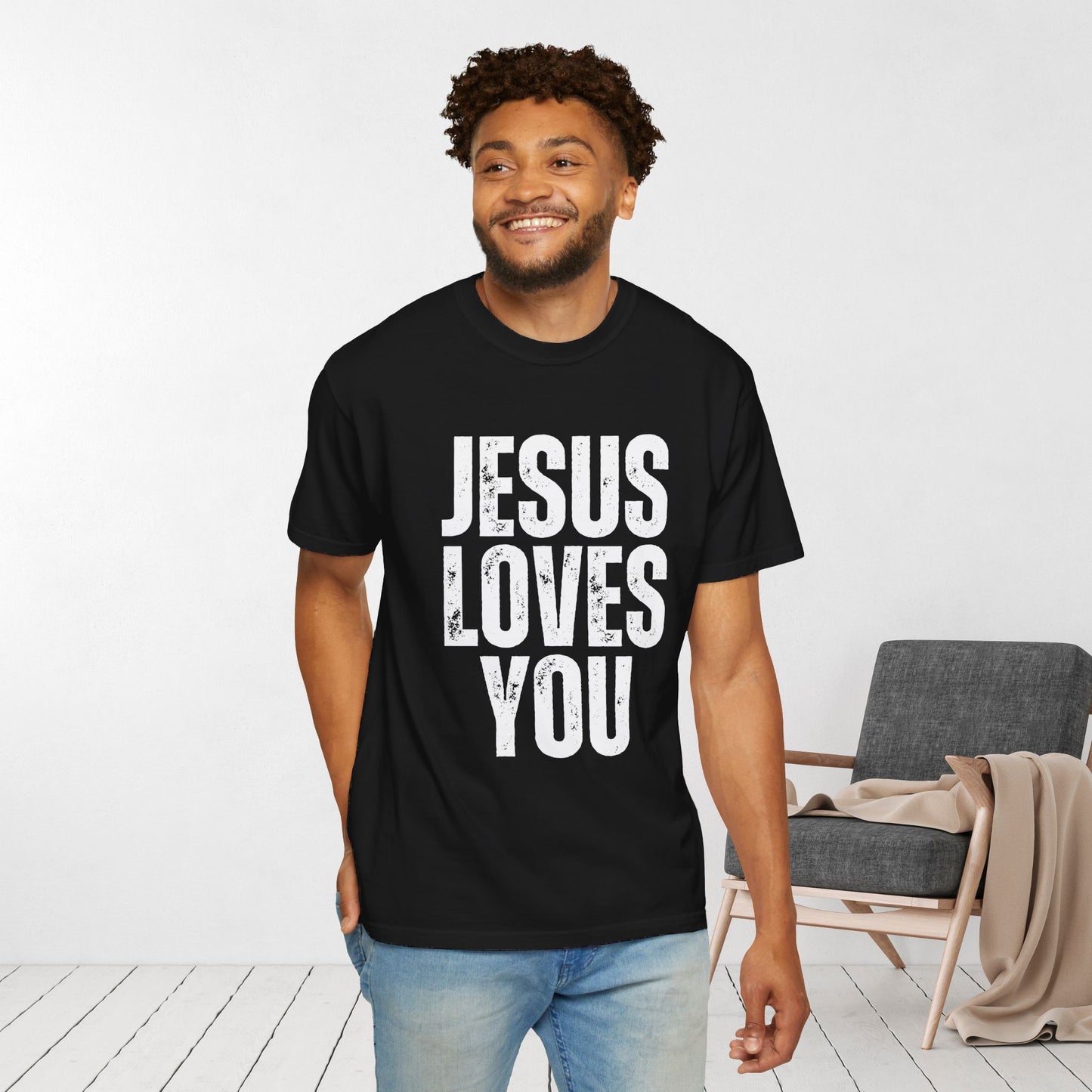 Comfort Colors Jesus Loves You Christian Shirt