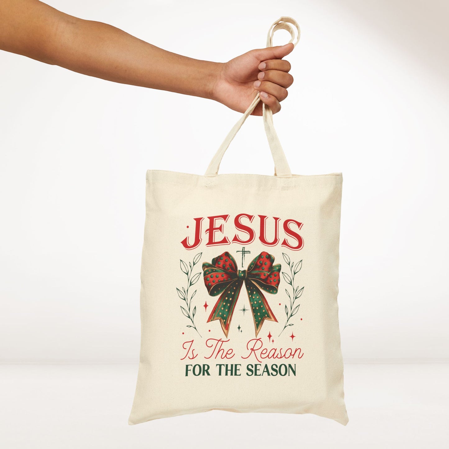 Jesus Is The Reason For The Season Canvas Tote Bag