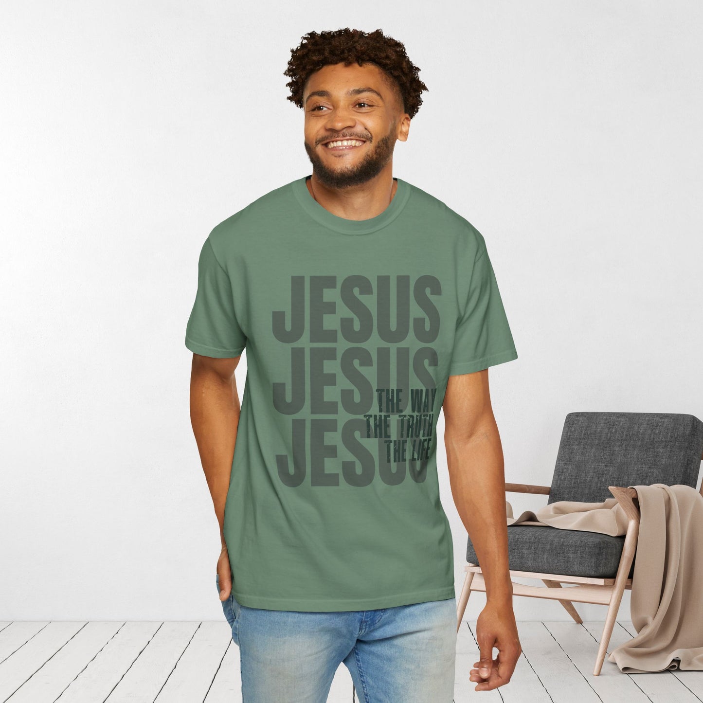 Comfort Colors Jesus Shirt - Bible Verse Shirt John 14:6