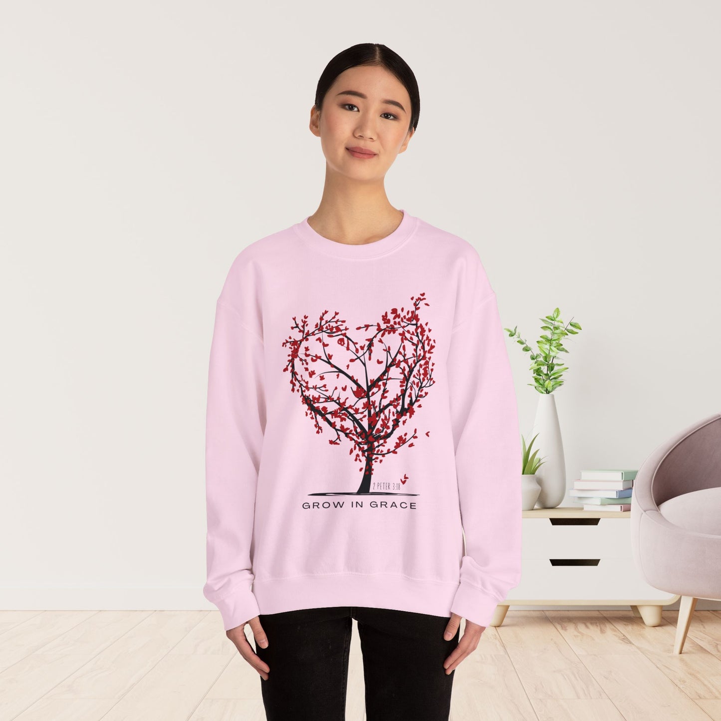 Grow in Grace Bible Verse Sweatshirt