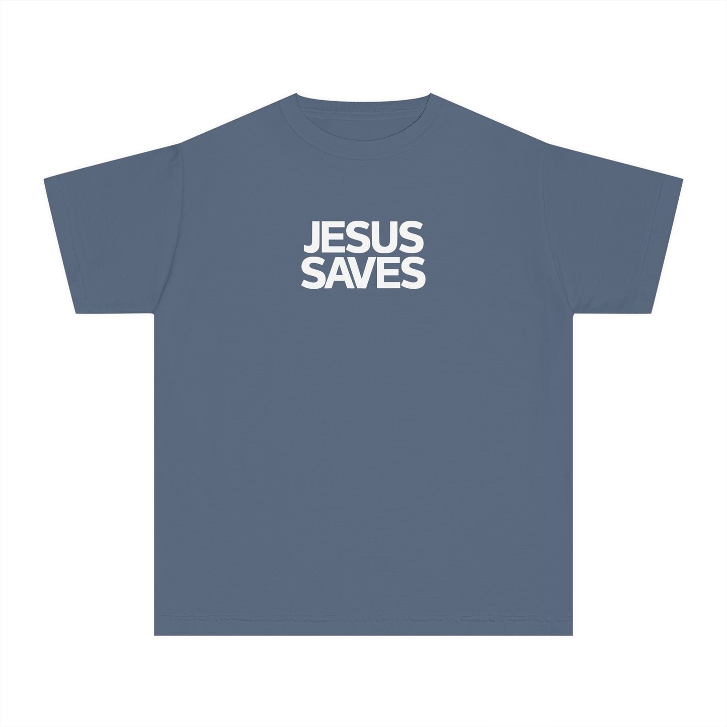 Jesus Saves Comfort Colors Youth Christian Shirt