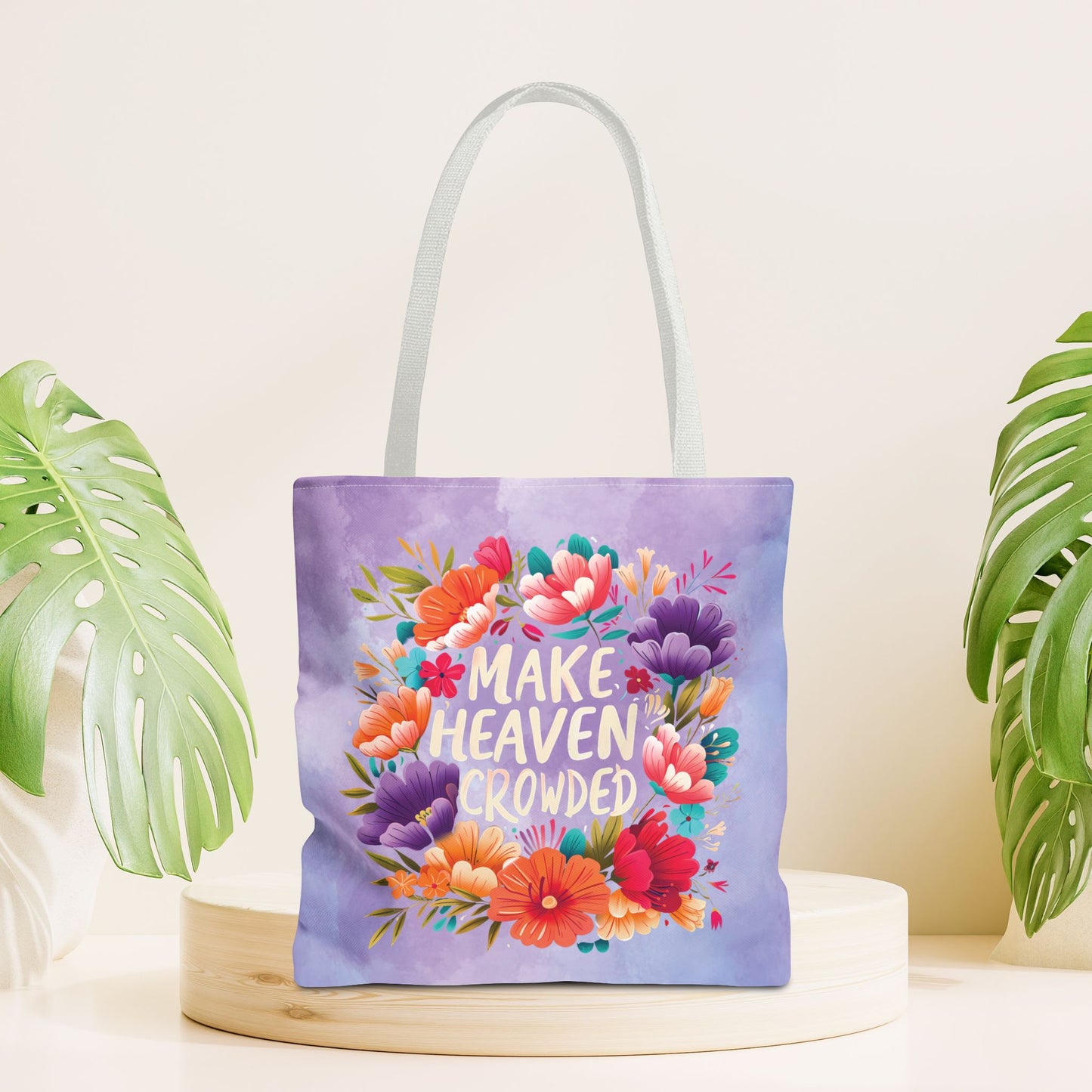 Make Heaven Crowded Tote Bag - Christian Tote Bag