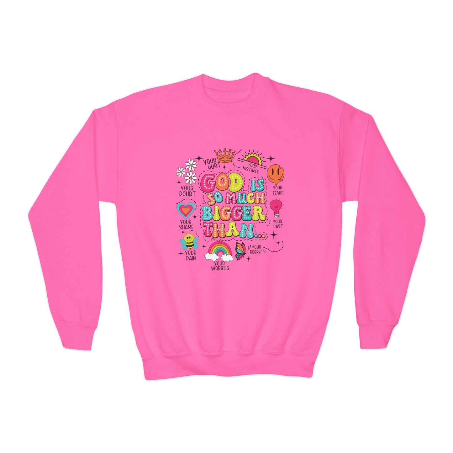 God Is So Much Bigger Youth Christian Sweatshirt