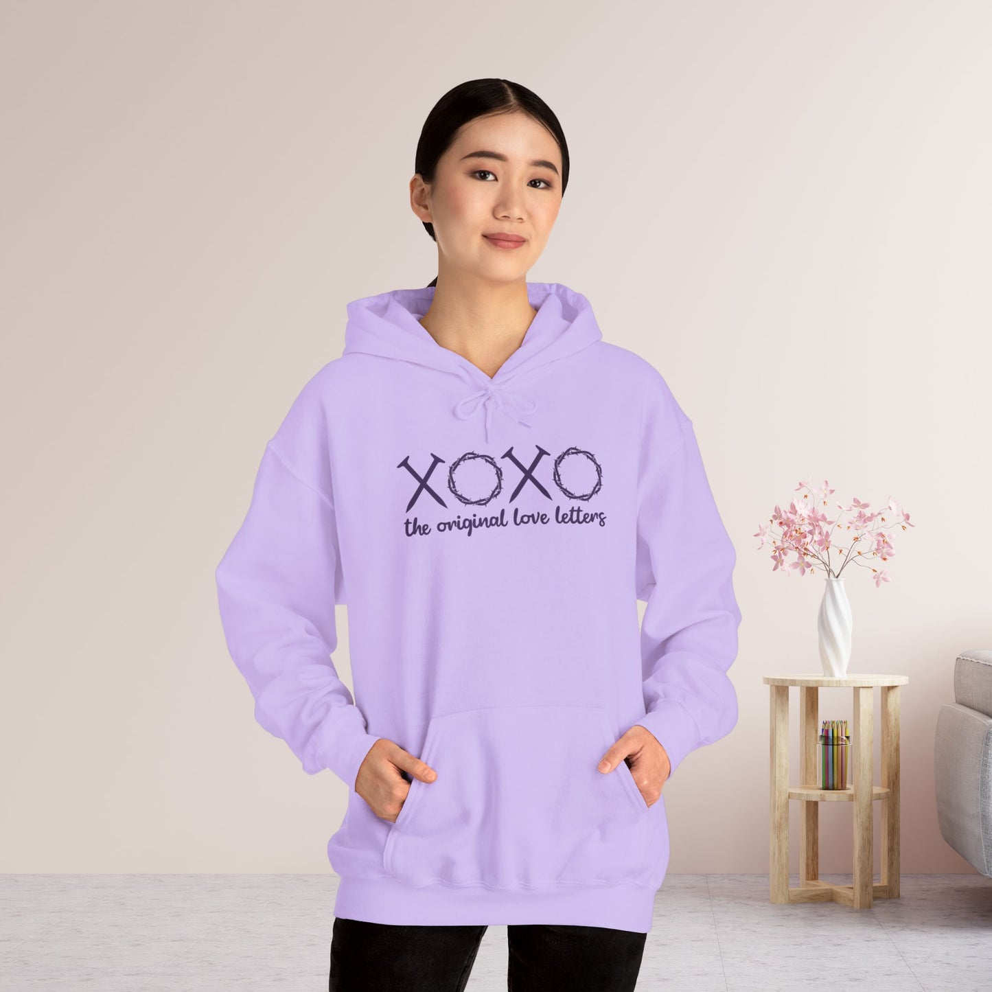 XOXO The Original Love Letters Bible Verse Romans 5:8 Hoodie