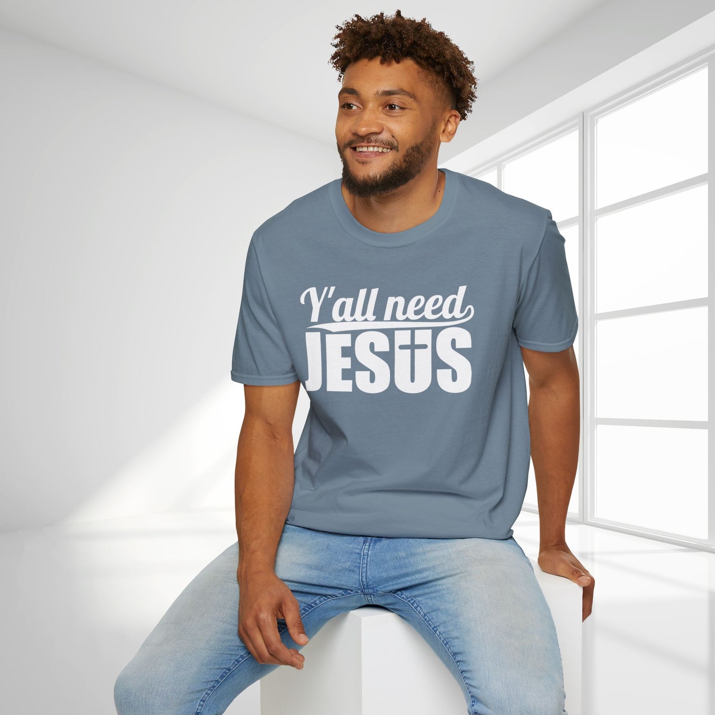 Y'all Need Jesus Softstyle T-shirt - Christian Shirt