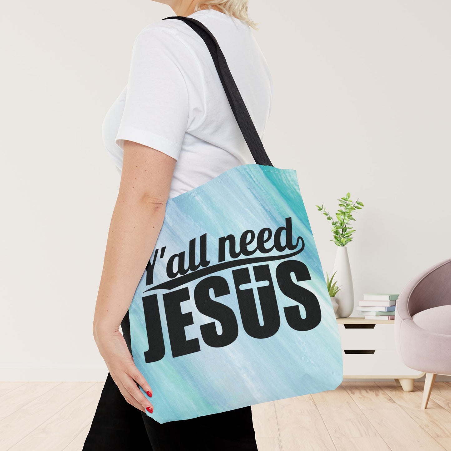 Y'all Need Jesus Tote Bag - Christian Tote Bag - 16"