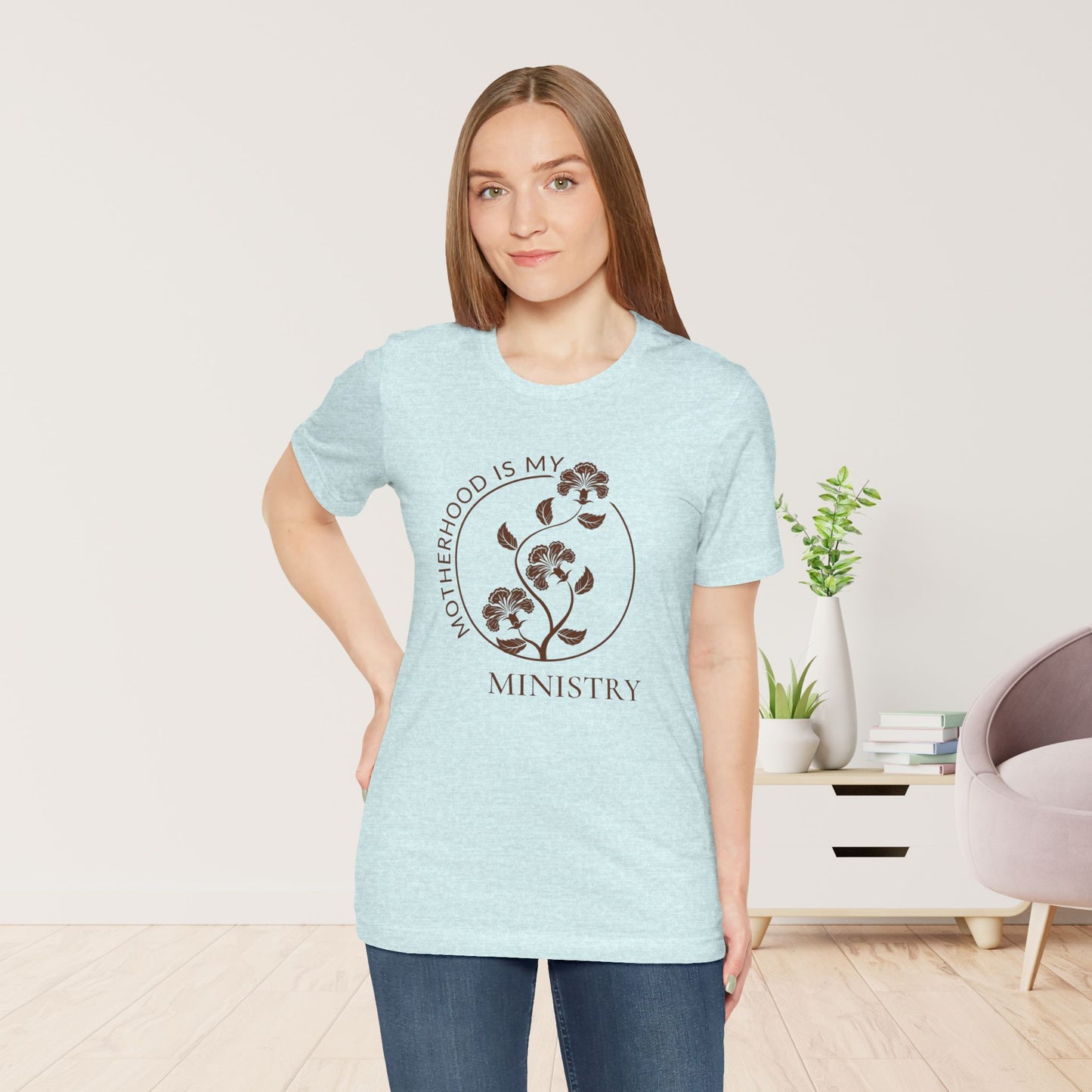 Motherhood is My Ministry Christian Soft Cotton Tee