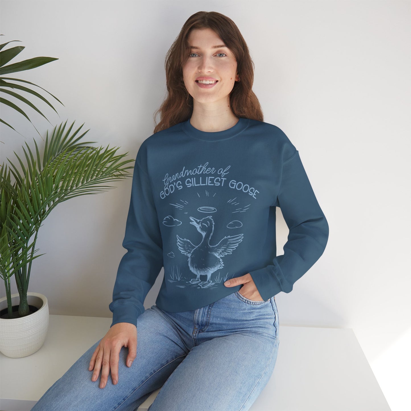 Grandmother of God's Silliest Goose Sweatshirt - Christian Crewneck Pullover