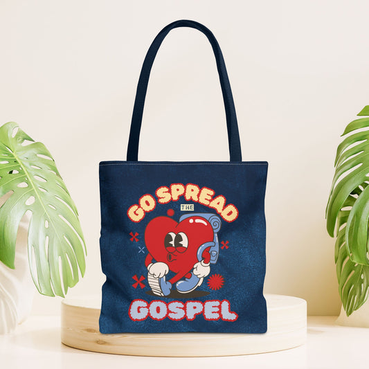 Go Spread The Gospel Christian Tote Bag - 16"