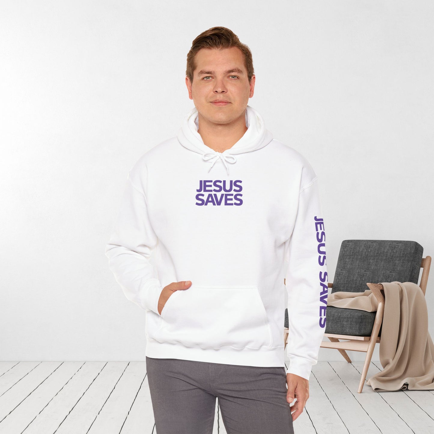 Jesus Saves Hoodie - Acts 4:12 Bible Verse Christian Hoodie