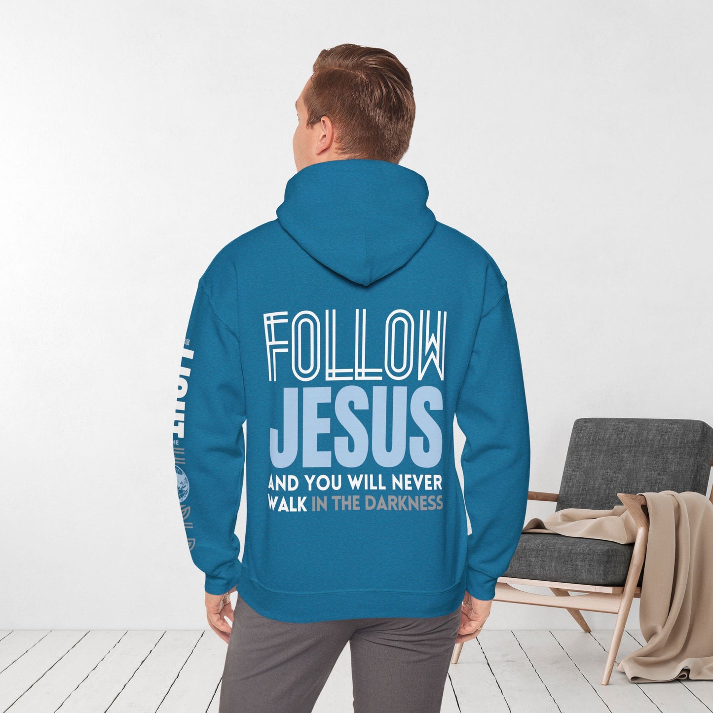 Follow Jesus Hoodie - Jesus is the Light of the World Hoodie - John 8:12 Hoodie