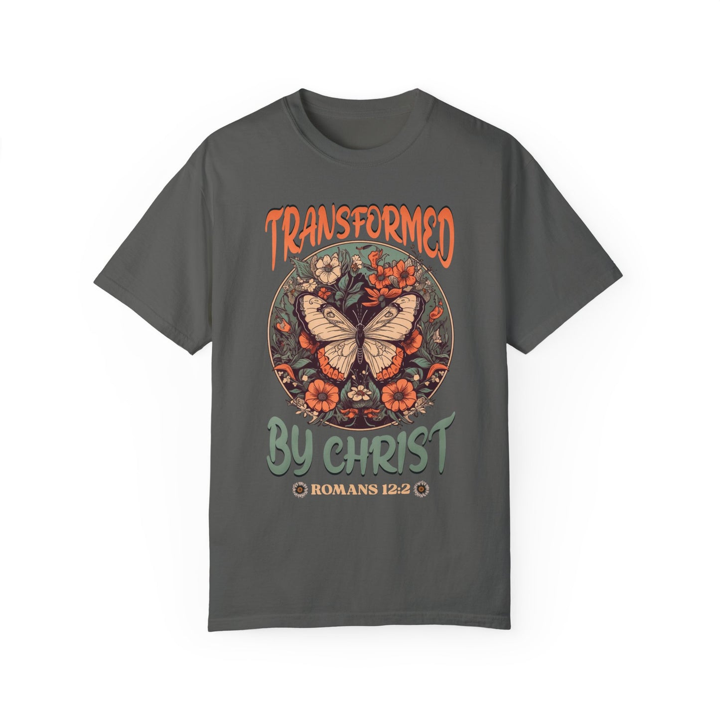 Transformed by Christ Comfort Colors Christian Shirt