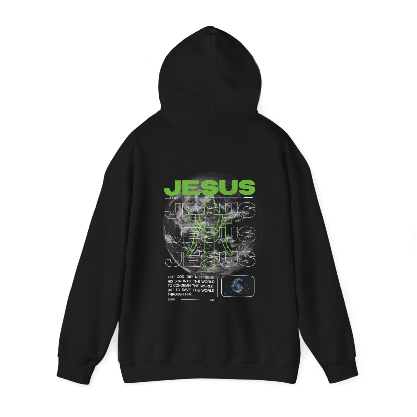 Men's Jesus Hoodie - Bible Verse Hoodie John 3:17