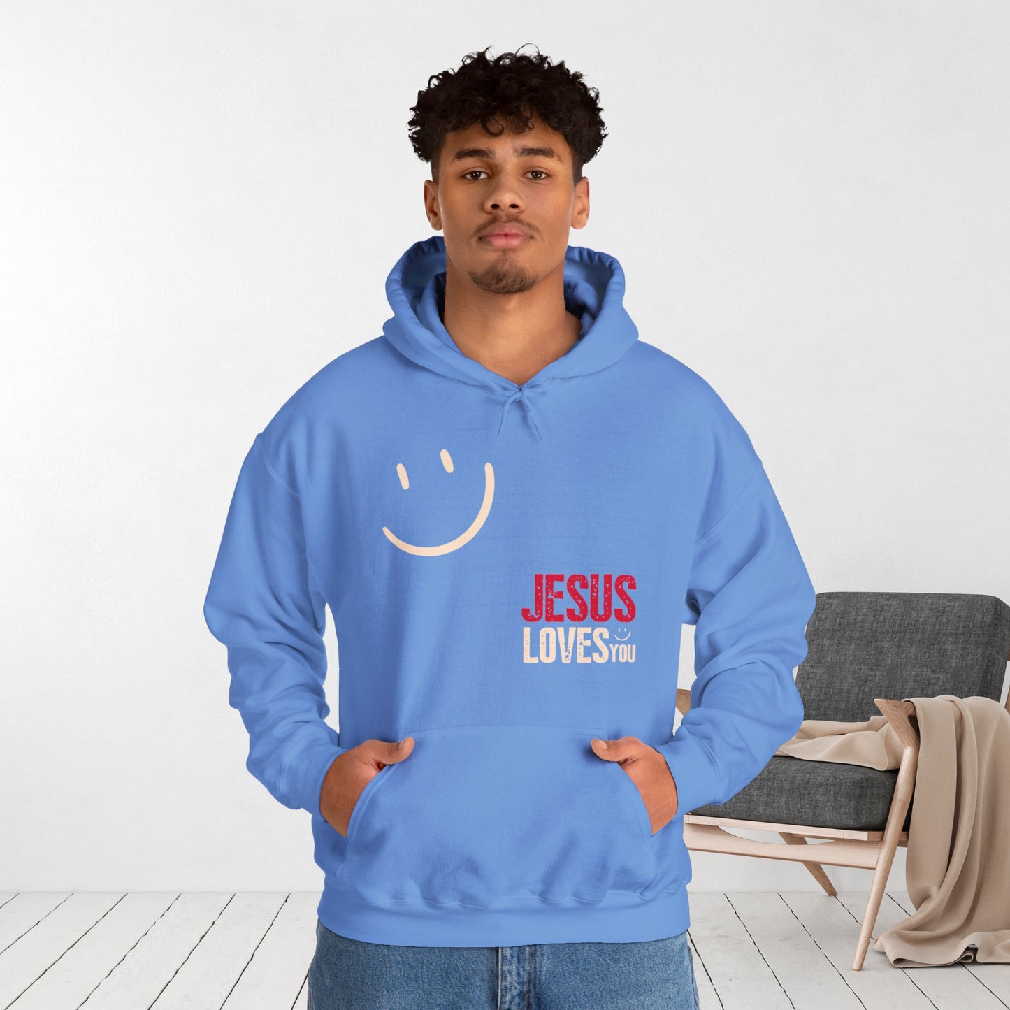 Trendy Jesus Loves You Unisex Hoodie