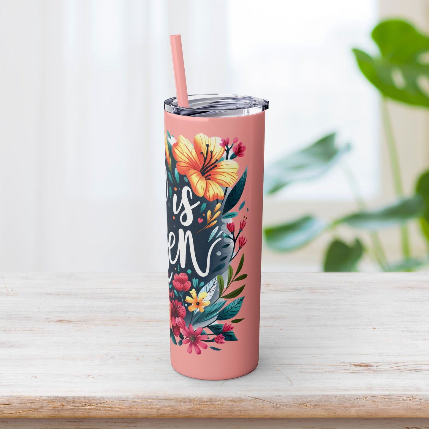 He is Risen Skinny Tumbler with Straw - 20oz