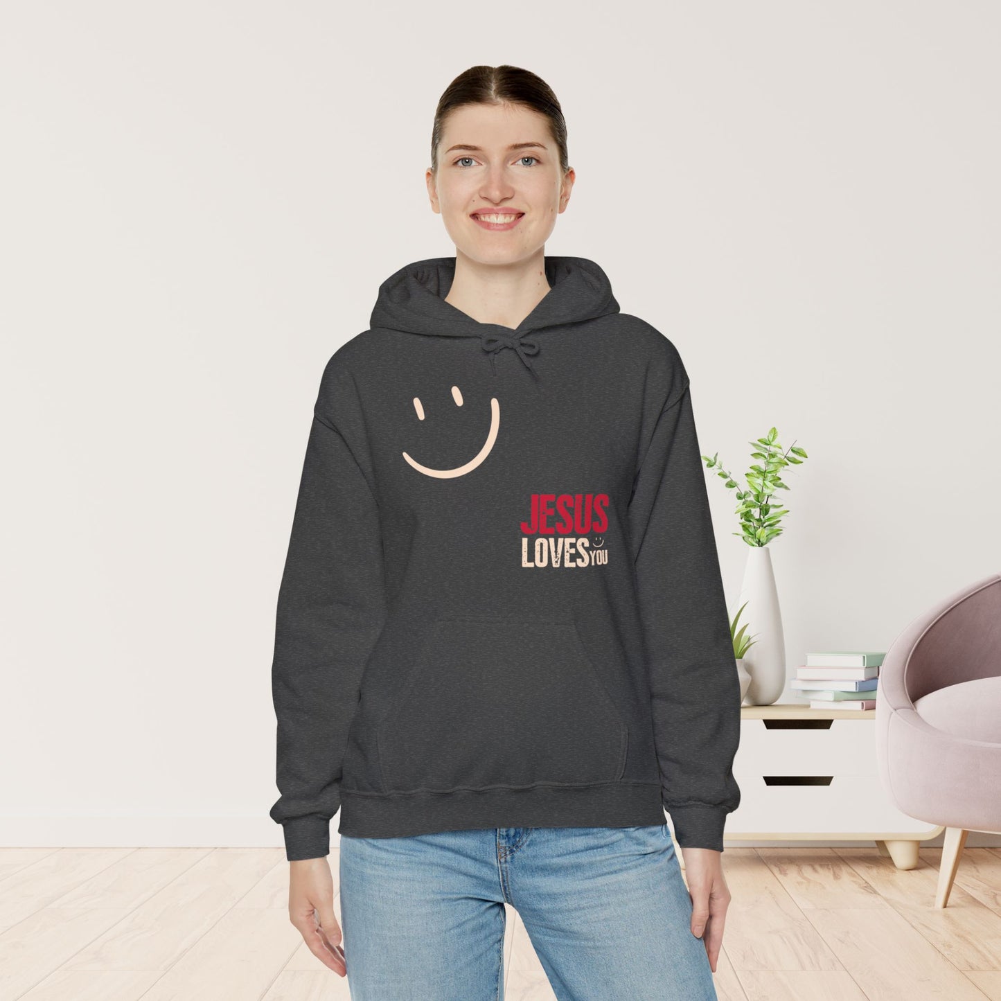 Trendy Jesus Loves You Unisex Hoodie