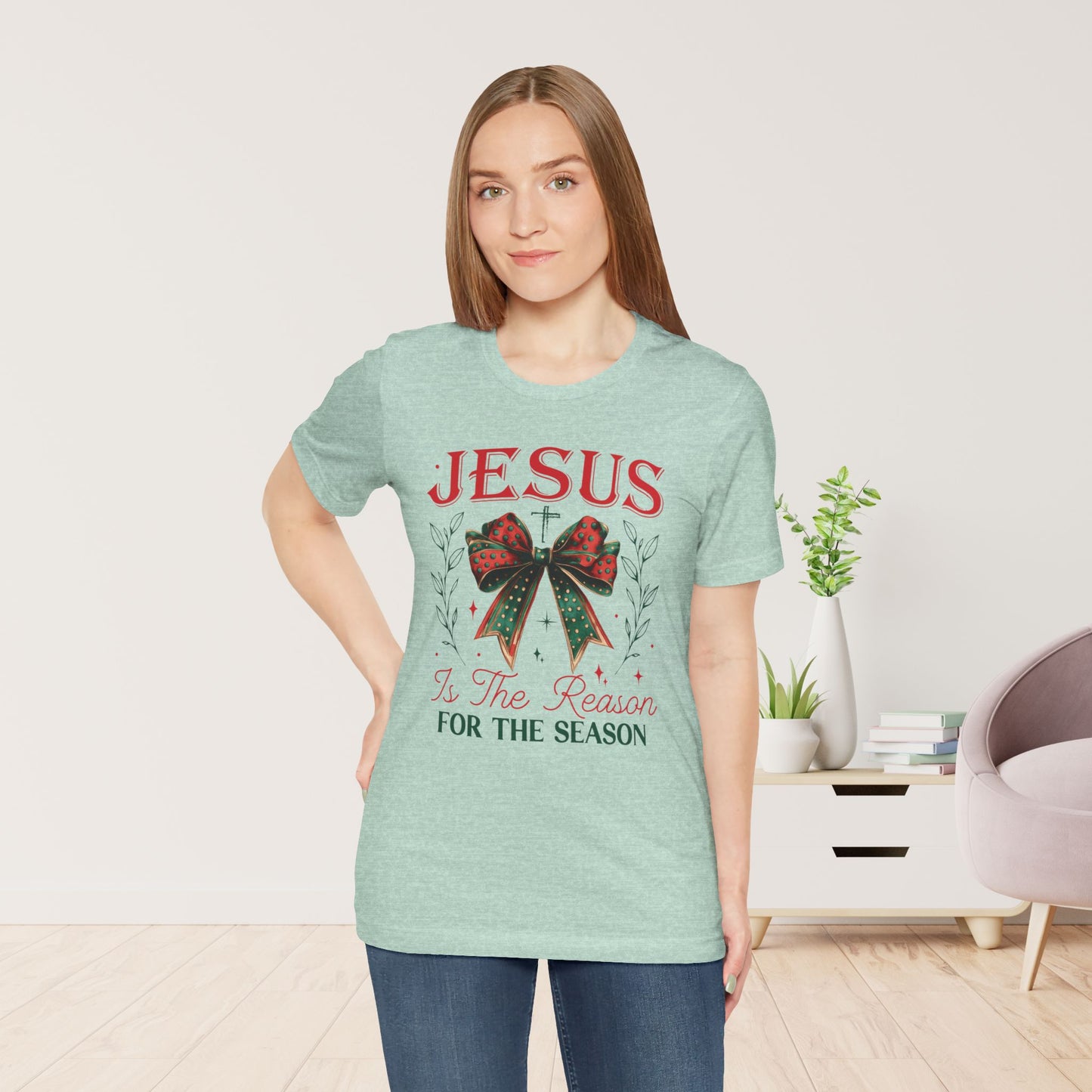 Jesus Is The Reason For The Season Soft Cotton Tee - Christian Christmas Shirt