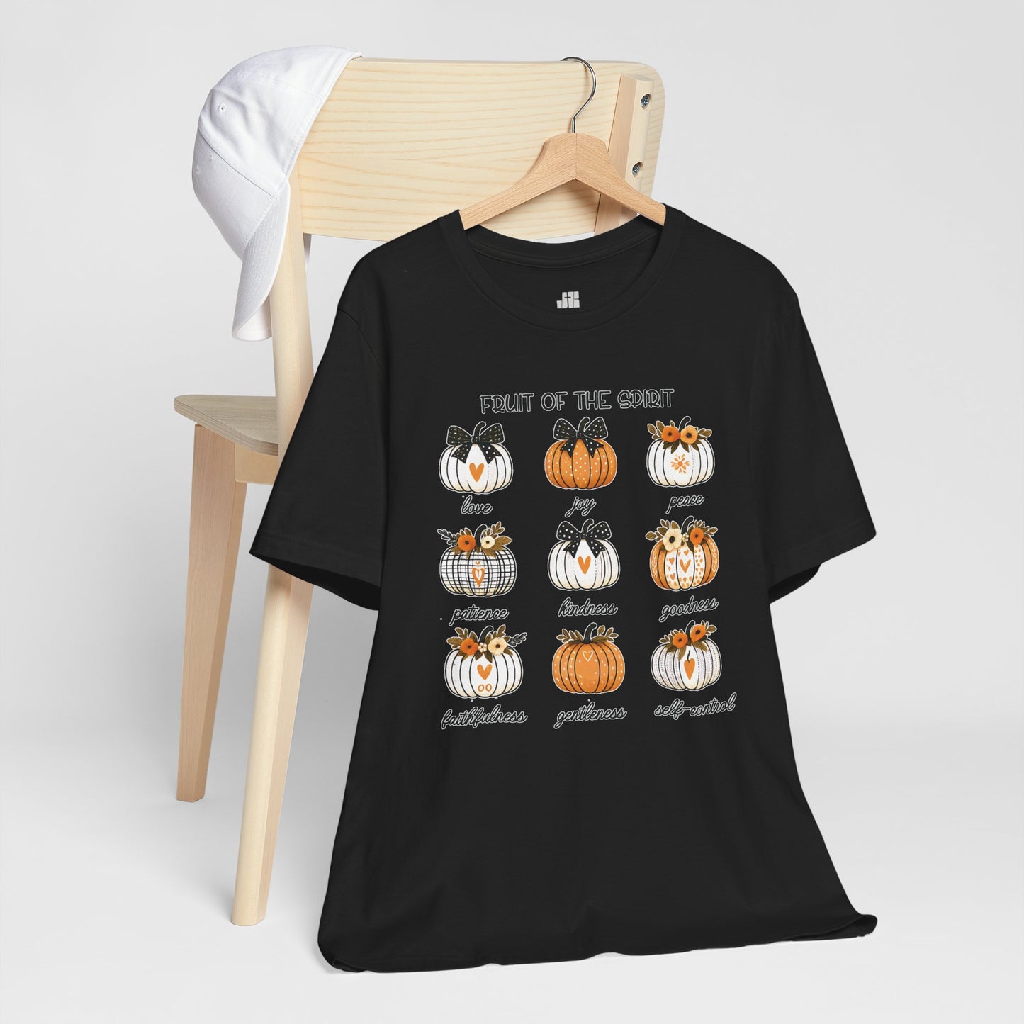 Pumpkin Fruit of the Spirit Soft Cotton Tee - Fall Christian Shirt