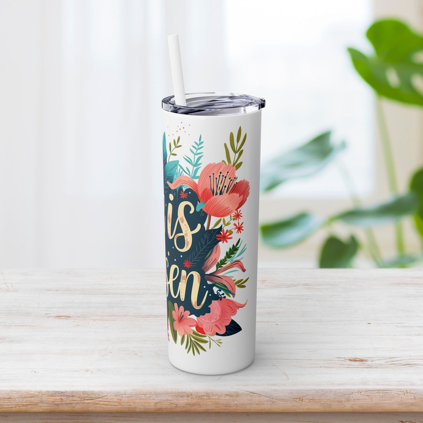 He is Risen Skinny Tumbler with Straw - 20oz