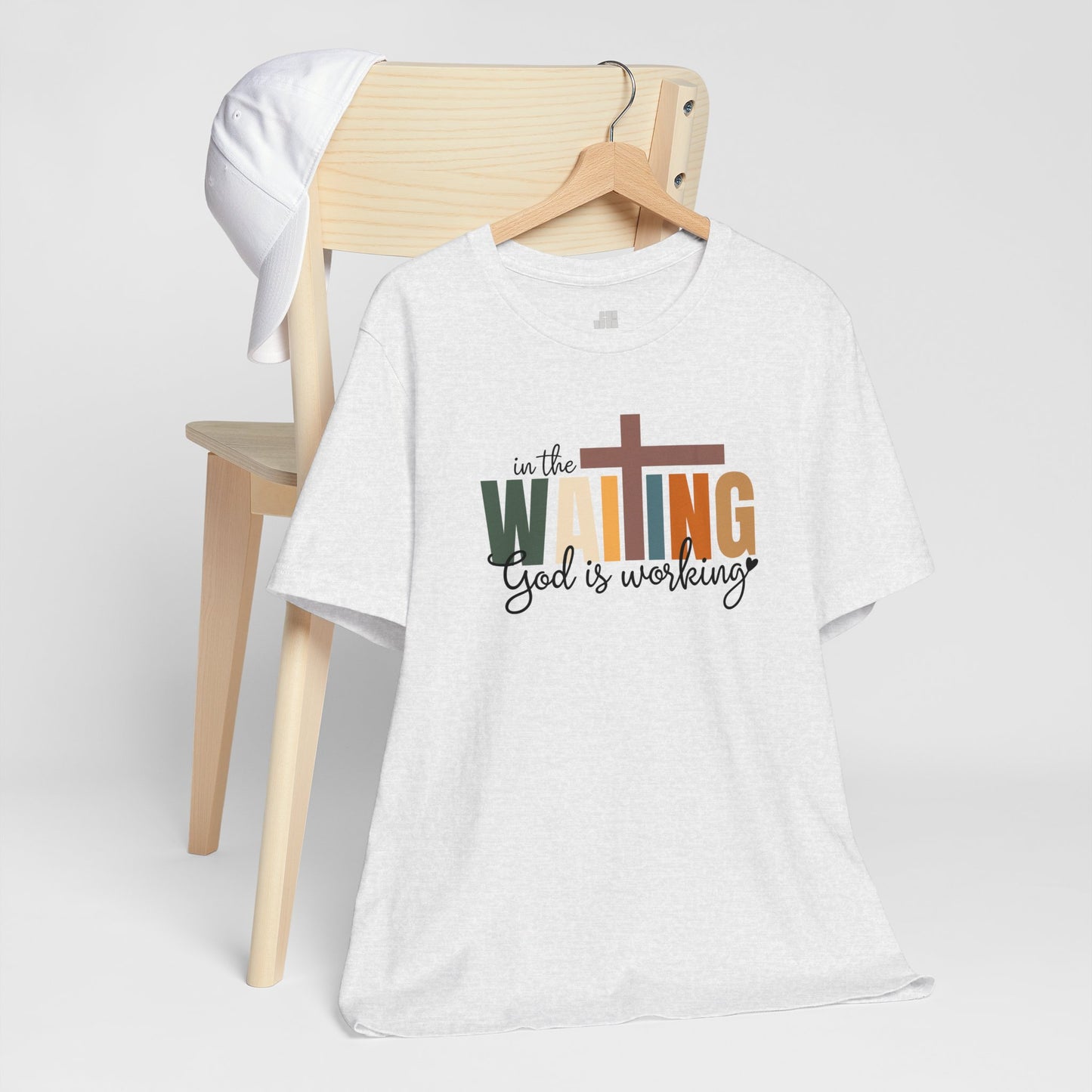 In the Waiting God is Working Christian Soft Cotton Tee