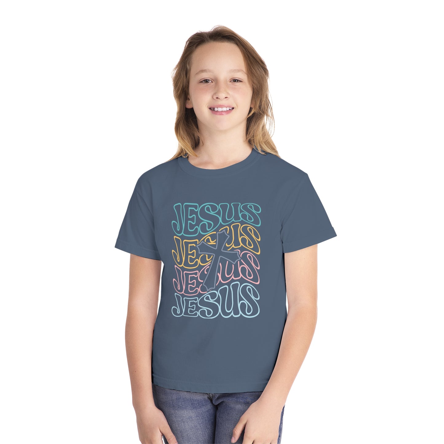 Jesus Comfort Colors Youth Christian Tee