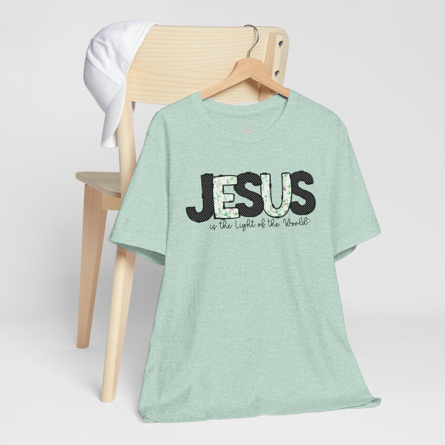 Jesus is the Light of the World Soft Cotton Tee - Christian Shirt