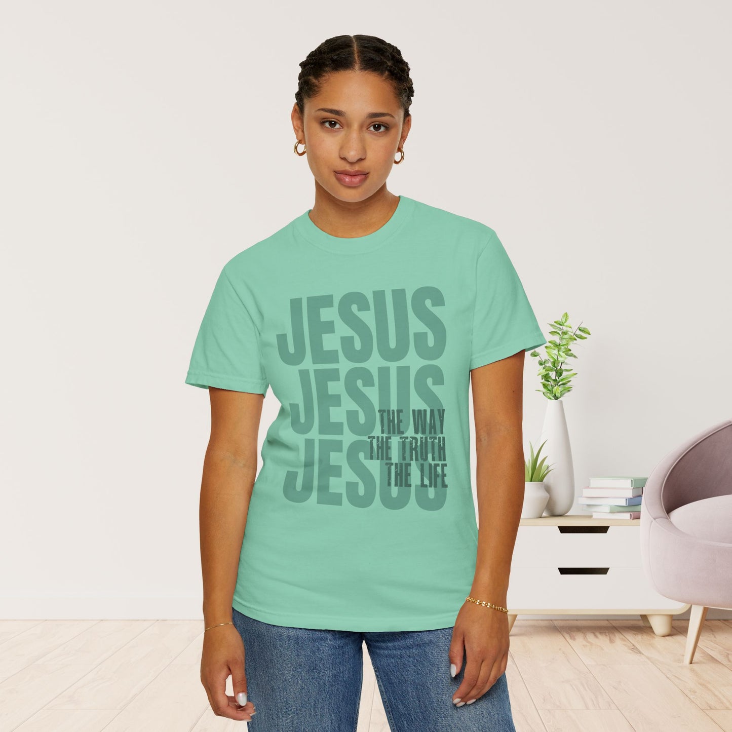 Comfort Colors Jesus Shirt - Bible Verse Shirt John 14:6