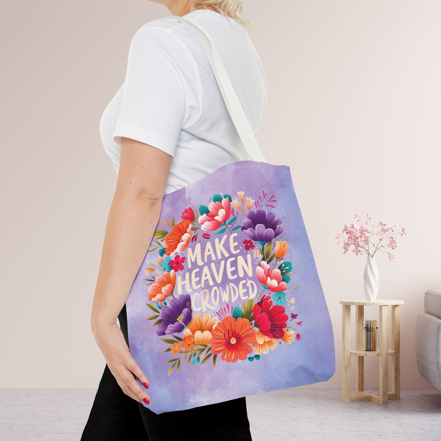 Make Heaven Crowded Tote Bag - Christian Tote Bag