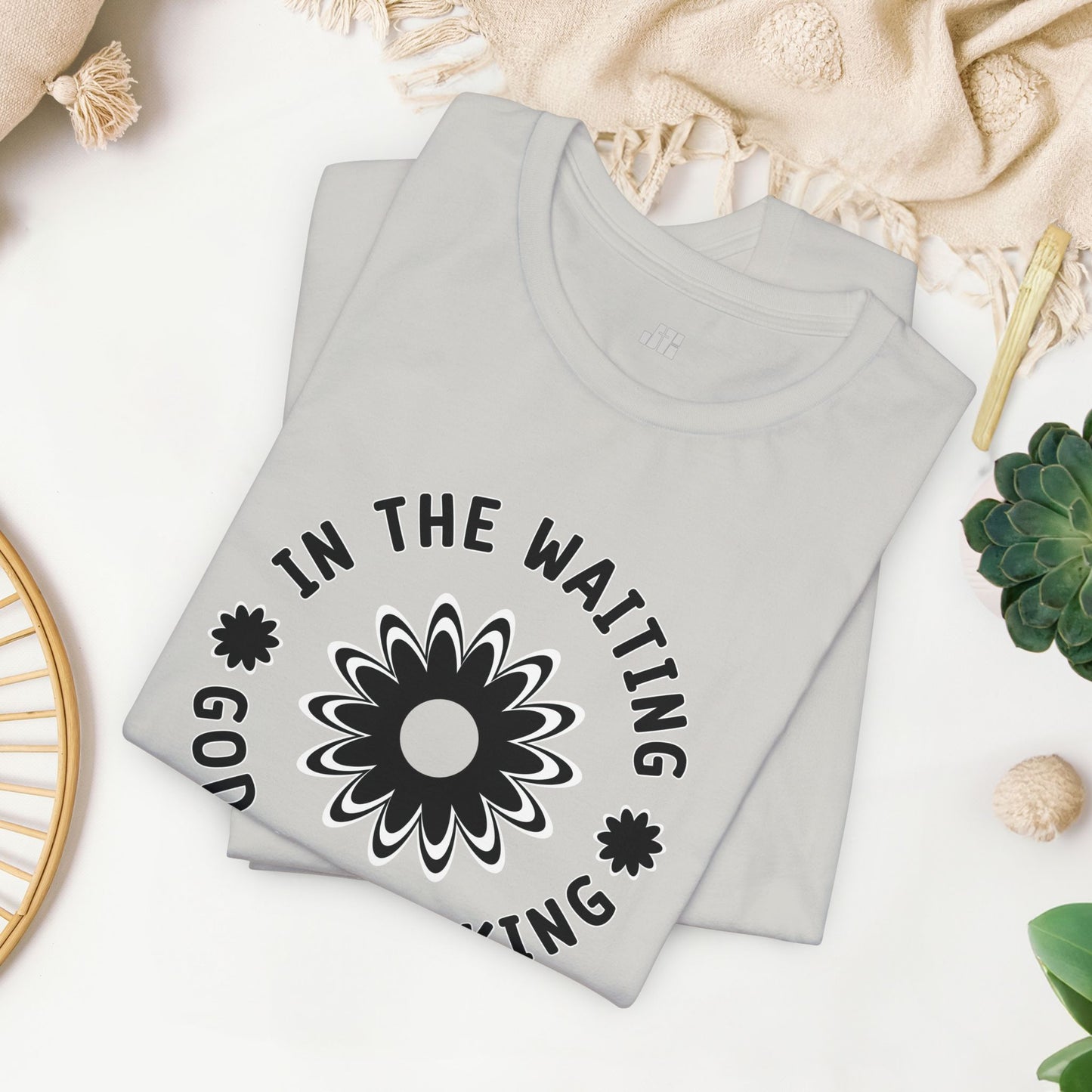 In the Waiting God is Working Soft Cotton Tee - Christian Shirt