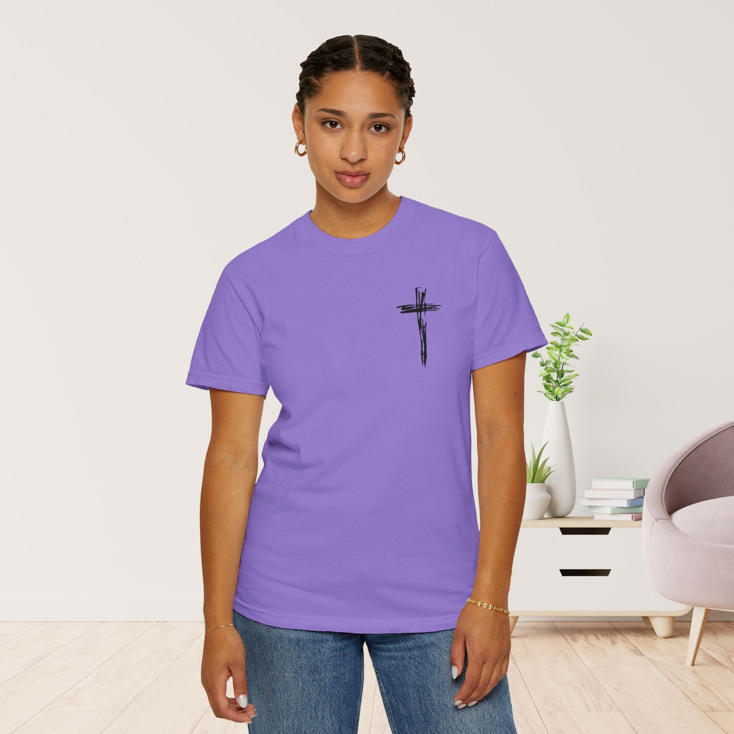 The Cross Has Spoken I am Forgiven Comfort Colors Tee - Ephesians 1:7 Bible Verse Shirt