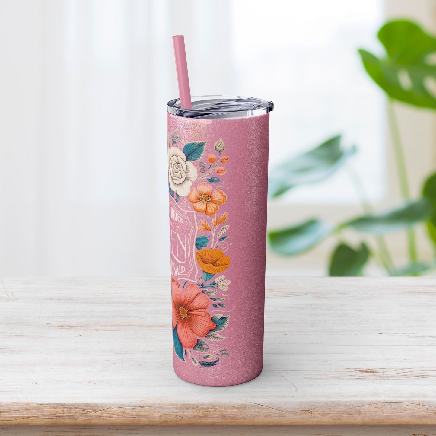 He Is Not Here He Has Risen Skinny Tumbler with Straw - 20oz